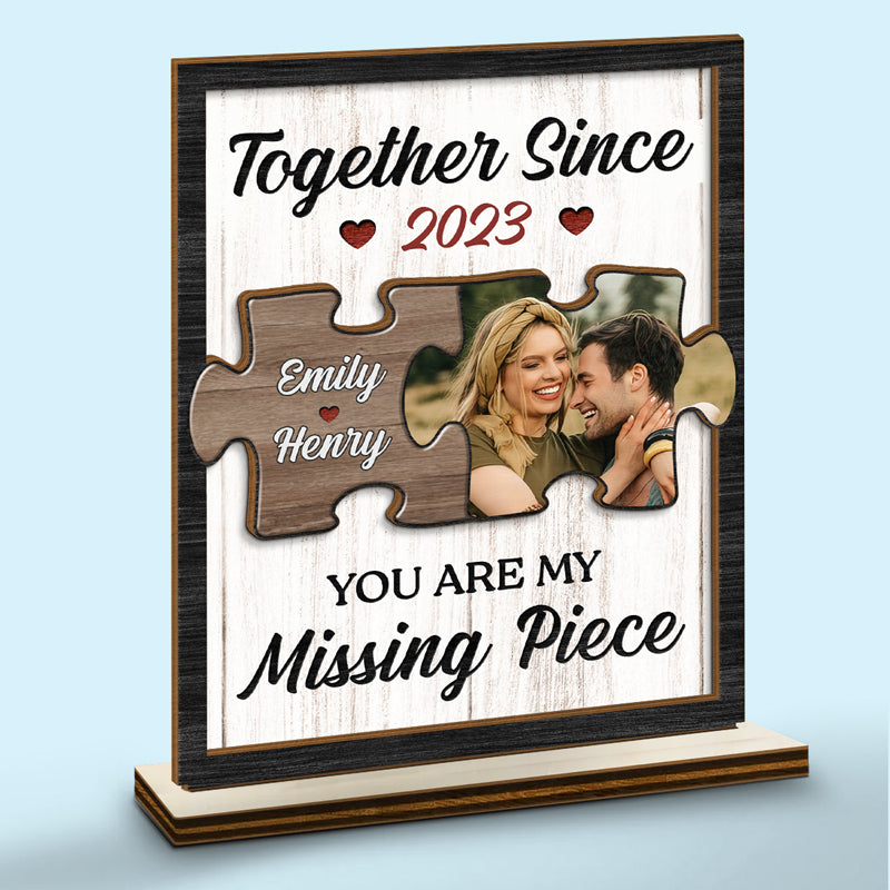 Photo personnalisée « Le soleil de ma vie » - Plaque en bois personnalisée à 2 couches avec support plat pour couple - Cadeau de pendaison de crémaillère, cadeau pour mari et femme, anniversaire