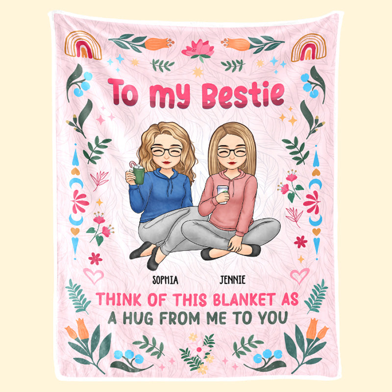 À ma sœur bien-aimée - Couverture personnalisée Bestie - Cadeau de Noël pour meilleures amies, meilleures amies, sœurs