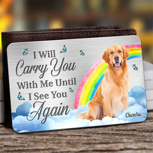 Photo personnalisée « Mon meilleur ami a quatre pattes » – Carte portefeuille personnalisée en aluminium – Cadeau de condoléances pour les propriétaires et les amoureux des animaux