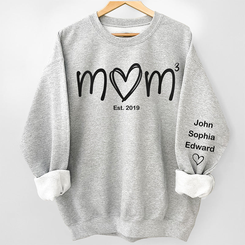 Maman signifie tout - Sweat-shirt unisexe personnalisé avec motif sur la manche - Cadeau d'anniversaire pour maman