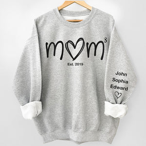 Maman signifie tout - Sweat-shirt unisexe personnalisé avec motif sur la manche - Cadeau d'anniversaire pour maman