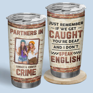 Photo personnalisée « Partenaires de crime » - Gobelet personnalisé « Meilleur ami » - Cadeau pour les meilleures amies, les meilleures amies et les sœurs