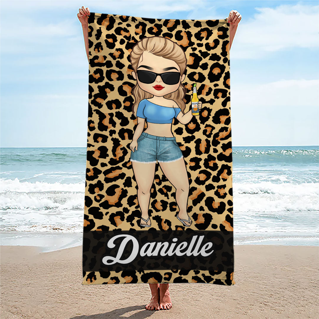 Serviette de plage personnalisée « Soleil infini, plaisir infini » – Cadeau pour les meilleures amies, les meilleures amies et les sœurs