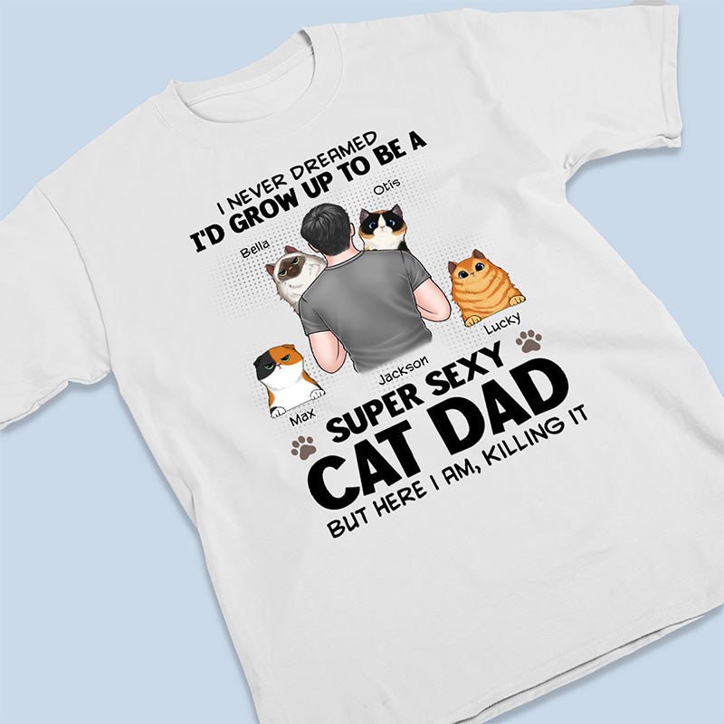 Ce papa chat est la chose la plus douce sur Terre - T-shirt unisexe personnalisé pour chat, sweat à capuche, sweat-shirt - Cadeau pour les propriétaires d'animaux, les amoureux des animaux