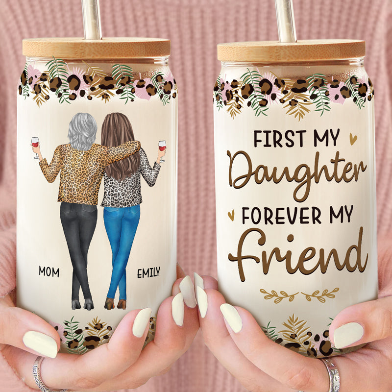 Parfois, on oublie qu'on est génial - Tasse en verre personnalisée pour la famille, tasse à café glacé - Cadeau pour maman, fille