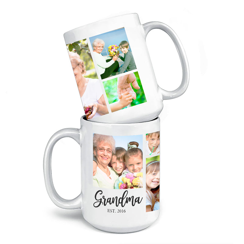 Mes enfants, mes souvenirs éternels - Mug personnalisé pour la famille - Cadeau pour grand-mère