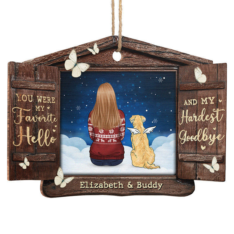 Vous avez aimé de tout votre cœur - Ornement commémoratif personnalisé - Forme en bois personnalisée - Cadeau de Noël, cadeau de condoléances pour les propriétaires d'animaux de compagnie, les amoureux des animaux