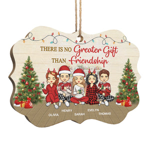Nous serons connectés - Ornement personnalisé Bestie - Bois en forme de Benelux - Cadeau de Noël pour meilleures amies, BFF, sœurs