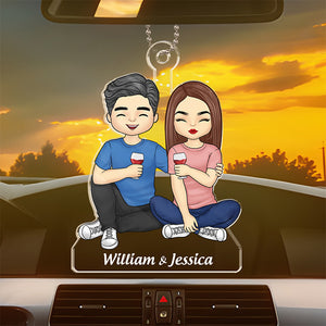 Our Favorite Road Trips - Couple Personalized Custom Car Ornament - Acrylic Custom Shaped - Gift For Husband Wife, Anniversary