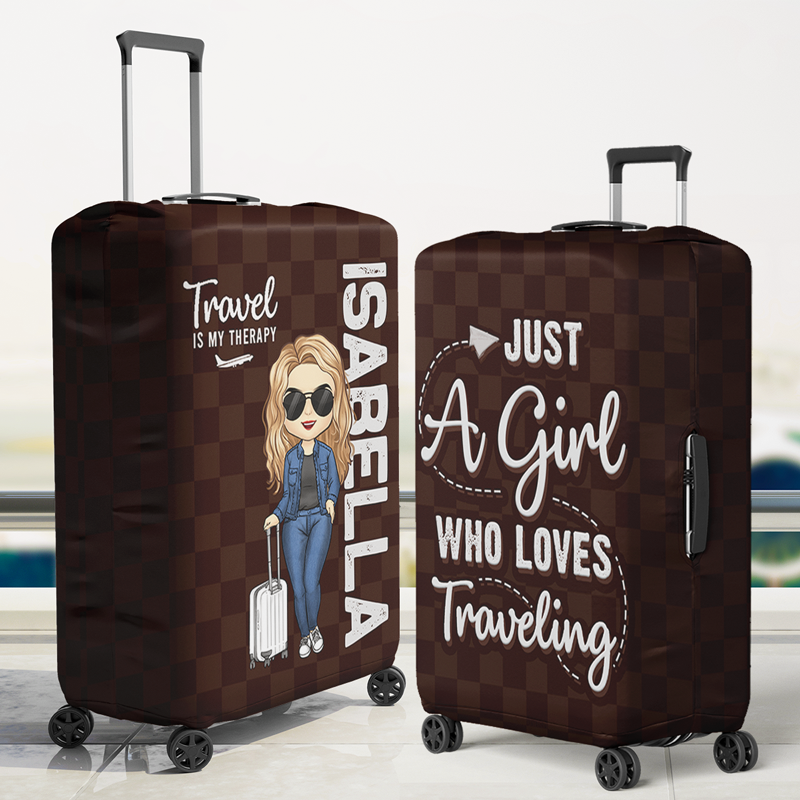 Housse de bagage personnalisée - Cadeau pour les amoureux du voyage, essentiels de voyage pour femmes, housses de valise, indispensables pour les vacances, cadeaux de voyage pour femmes, essentiels pour la lune de miel