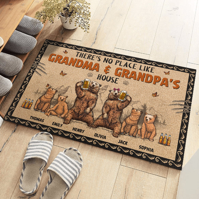 Il n'y a pas de meilleur endroit que la maison - Tapis décoratif personnalisé pour la maison - Cadeau de pendaison de crémaillère, cadeau pour grand-père, grand-mère