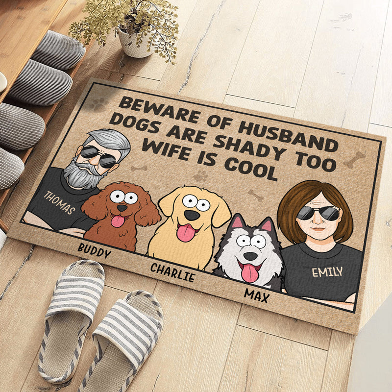 Just You Me &amp; The Dogs - Tapis décoratif personnalisé pour chien - Cadeau de pendaison de crémaillère, cadeau pour propriétaires d'animaux et amoureux des animaux