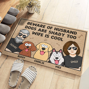 Just You Me &amp; The Dogs - Tapis décoratif personnalisé pour chien - Cadeau de pendaison de crémaillère, cadeau pour propriétaires d'animaux et amoureux des animaux