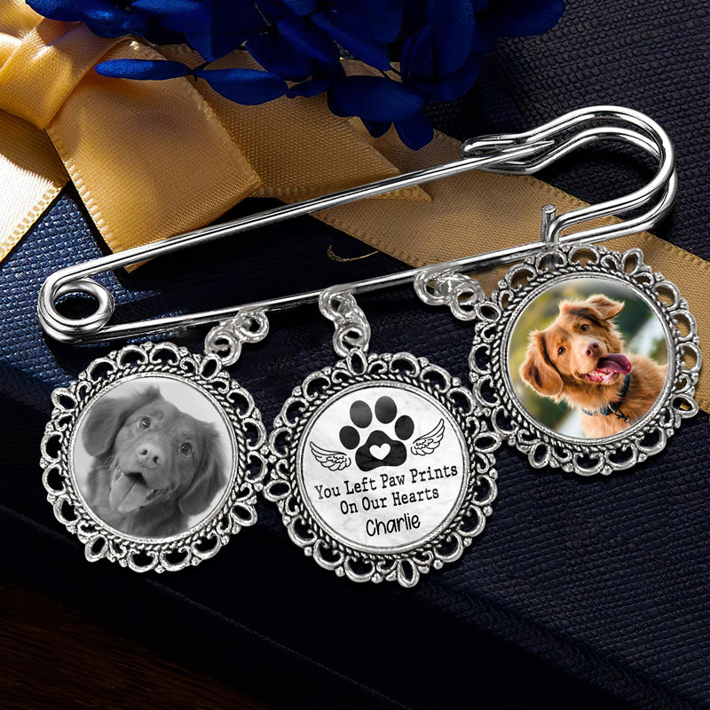 Broche personnalisée avec photo de votre animal de compagnie - Cadeau de condoléances pour les propriétaires et les amoureux des animaux