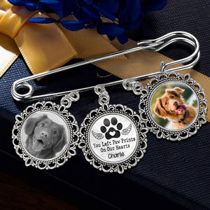 Broche personnalisée avec photo de votre animal de compagnie - Cadeau de condoléances pour les propriétaires et les amoureux des animaux