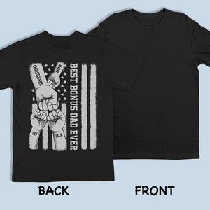 Tu es le meilleur papa bonus de tous les temps - T-shirt, sweat à capuche, sweat-shirt unisexe personnalisé imprimé au dos - Cadeau de fête des pères, d'anniversaire pour grand-père