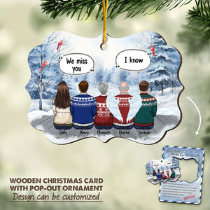 Heaven Mail - Carte commémorative personnalisée en bois avec ornement amovible - Cadeau de Noël, cadeau de condoléances pour les membres de la famille