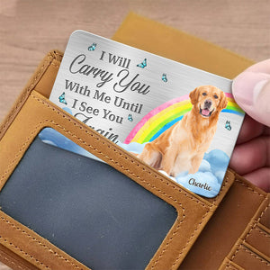 Photo personnalisée « Mon meilleur ami a quatre pattes » – Carte portefeuille personnalisée en aluminium – Cadeau de condoléances pour les propriétaires et les amoureux des animaux