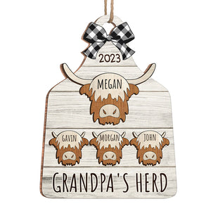 Nous avons un troupeau - Ornement personnalisé pour la famille - Forme en bois personnalisée - Cadeau de Noël pour les membres de la famille