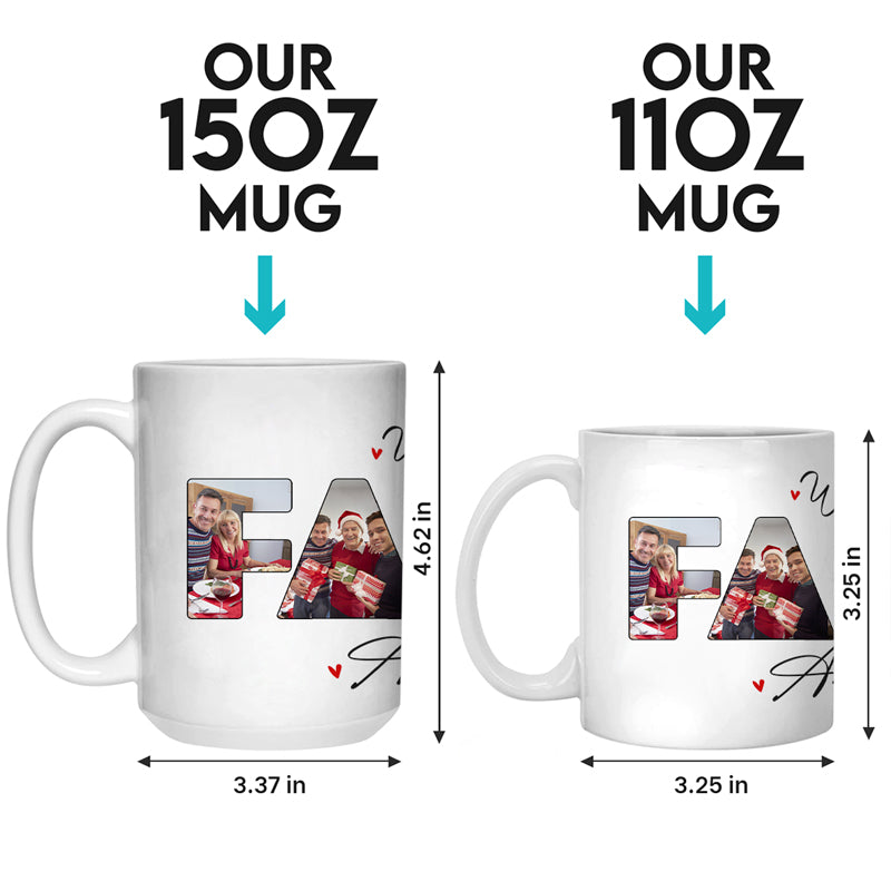 Là où l'amour ne finit jamais - Mug personnalisé pour la famille - Cadeau pour les membres de la famille