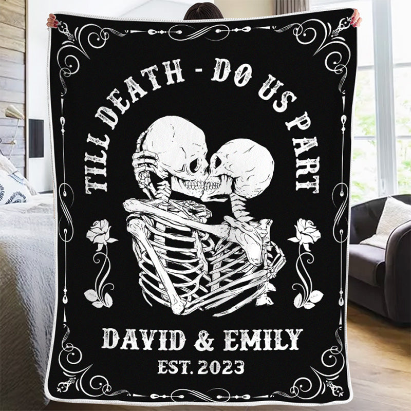 Jusqu'à ce que la mort nous sépare - Couverture personnalisée pour couple - Cadeau pour mari et femme, anniversaire