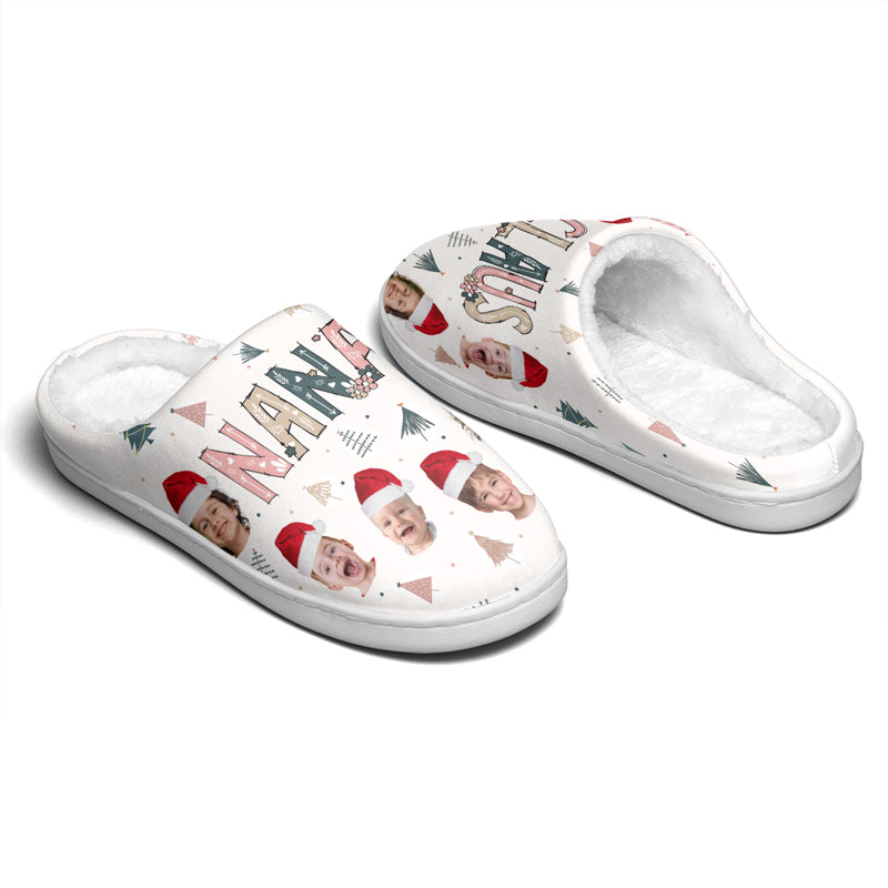Photo personnalisée de la grand-mère la plus cool de tous les temps - Chaussons moelleux personnalisés pour la famille - Cadeau de Noël pour grand-mère