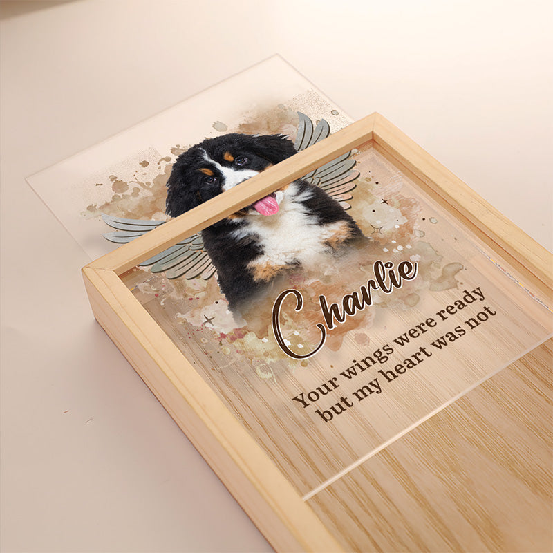 Photo personnalisée avec empreintes de pattes sur nos cœurs - Cadre photo personnalisé avec lumière - Cadeau de condoléances pour les propriétaires et les amoureux des animaux