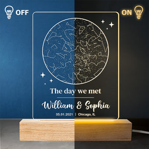 Notre début éternel - Lampe LED 3D personnalisée en forme de couple - Cadeau pour mari et femme, anniversaire