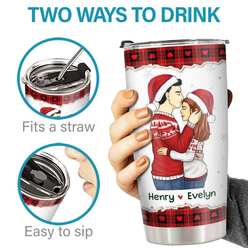 Je t'ai rencontré, je t'ai aimé - Verre personnalisé pour couple - Cadeau de Noël pour mari et femme, anniversaire