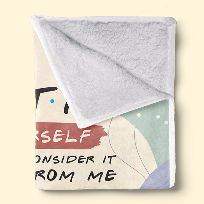Considérez-le comme un gros câlin de ma part - Couverture personnalisée Bestie - Cadeau pour meilleures amies, BFF, sœurs