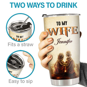 Je t'ai épousé parce que je ne peux pas vivre sans toi - Verre personnalisé pour couple - Cadeau pour couple, mari et femme, anniversaire, fiançailles, mariage, cadeau de mariage