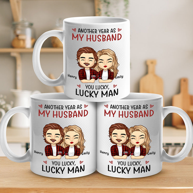 Une autre année en tant que petit ami - Tasse personnalisée pour couple - Cadeau pour mari et femme, anniversaire