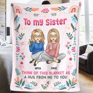À ma sœur bien-aimée - Couverture personnalisée Bestie - Cadeau de Noël pour meilleures amies, meilleures amies, sœurs