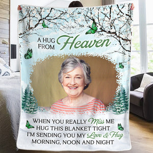 Couverture personnalisée avec photo de votre proche, de votre grand amour et de votre grand regret - Cadeau de Noël, souvenir de condoléances pour les proches