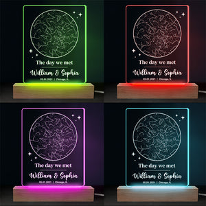 Notre début éternel - Lampe LED 3D personnalisée en forme de couple - Cadeau pour mari et femme, anniversaire