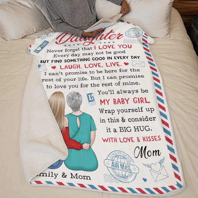 Tu seras toujours ma belle fille - Couverture personnalisée pour la famille - Cadeau d'anniversaire de maman, grand-mère