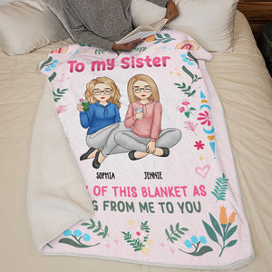 À ma sœur bien-aimée - Couverture personnalisée Bestie - Cadeau de Noël pour meilleures amies, meilleures amies, sœurs