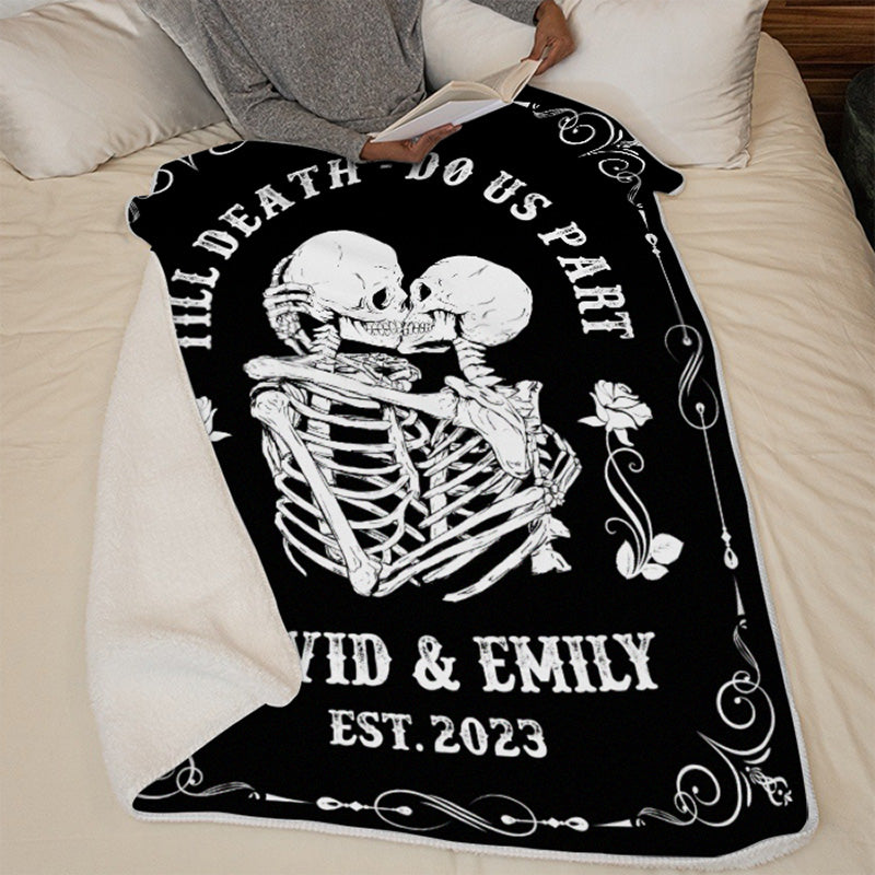 Jusqu'à ce que la mort nous sépare - Couverture personnalisée pour couple - Cadeau pour mari et femme, anniversaire