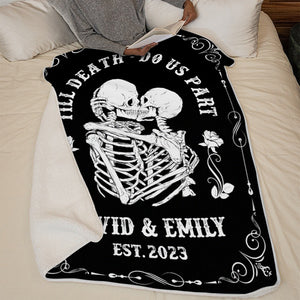 Jusqu'à ce que la mort nous sépare - Couverture personnalisée pour couple - Cadeau pour mari et femme, anniversaire