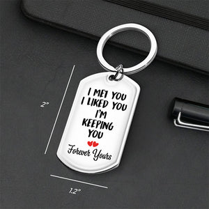 I Love You Endlessly - Couple Personalized Custom Keychain - Gift For Husband Wife, Anniversary