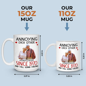 Photo personnalisée « Une autre année en tant que mon petit ami » – Tasse personnalisée pour couple – Cadeau pour mari et femme, anniversaire