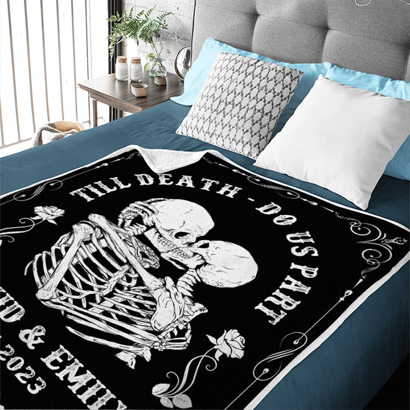 Jusqu'à ce que la mort nous sépare - Couverture personnalisée pour couple - Cadeau pour mari et femme, anniversaire