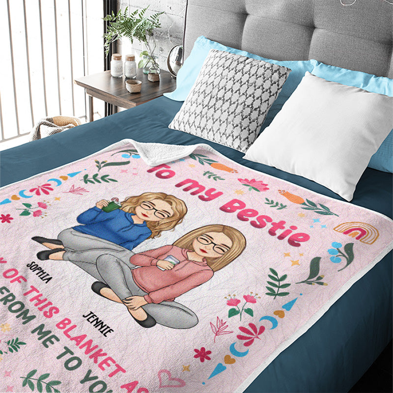 À ma sœur bien-aimée - Couverture personnalisée Bestie - Cadeau de Noël pour meilleures amies, meilleures amies, sœurs
