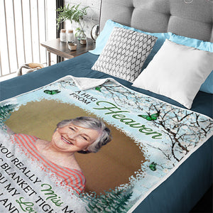 Couverture personnalisée avec photo de votre proche, de votre grand amour et de votre grand regret - Cadeau de Noël, souvenir de condoléances pour les proches
