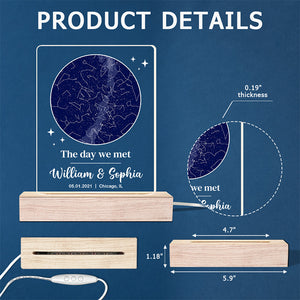 Notre début éternel - Lampe LED 3D personnalisée en forme de couple - Cadeau pour mari et femme, anniversaire
