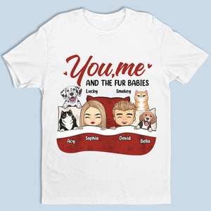 Toi, moi et les animaux - C'est le paradis - T-shirt unisexe personnalisé pour couple, sweat à capuche, sweat-shirt - Cadeau pour couples, propriétaires d'animaux, amoureux des animaux