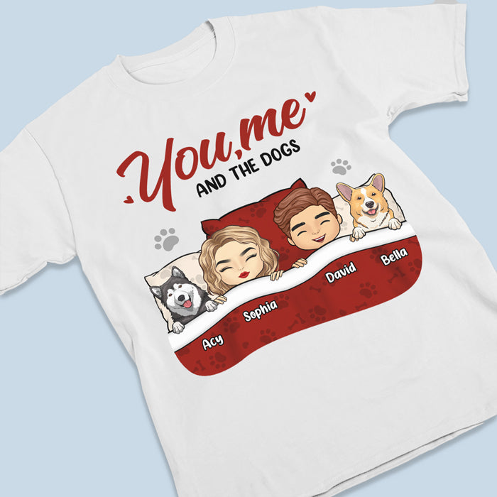 Toi, moi et les animaux - C'est le paradis - T-shirt unisexe personnalisé pour couple, sweat à capuche, sweat-shirt - Cadeau pour couples, propriétaires d'animaux, amoureux des animaux