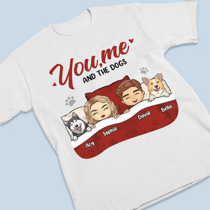 Toi, moi et les animaux - C'est le paradis - T-shirt unisexe personnalisé pour couple, sweat à capuche, sweat-shirt - Cadeau pour couples, propriétaires d'animaux, amoureux des animaux