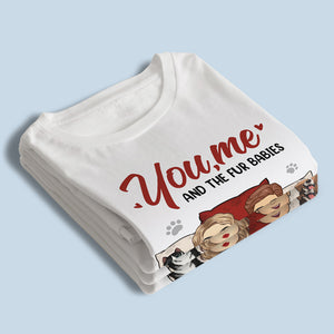Toi, moi et les animaux - C'est le paradis - T-shirt unisexe personnalisé pour couple, sweat à capuche, sweat-shirt - Cadeau pour couples, propriétaires d'animaux, amoureux des animaux