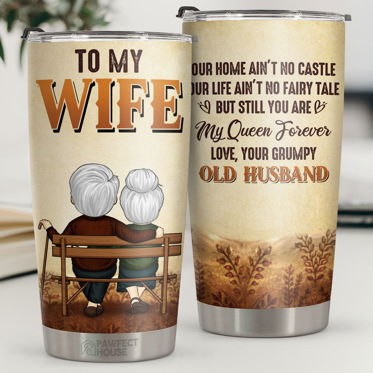 Notre maison n'est pas un château, mais tu es toujours ma reine pour toujours - Verre - À ma femme, cadeau pour femme, anniversaire, fiançailles, mariage, cadeau de mariage